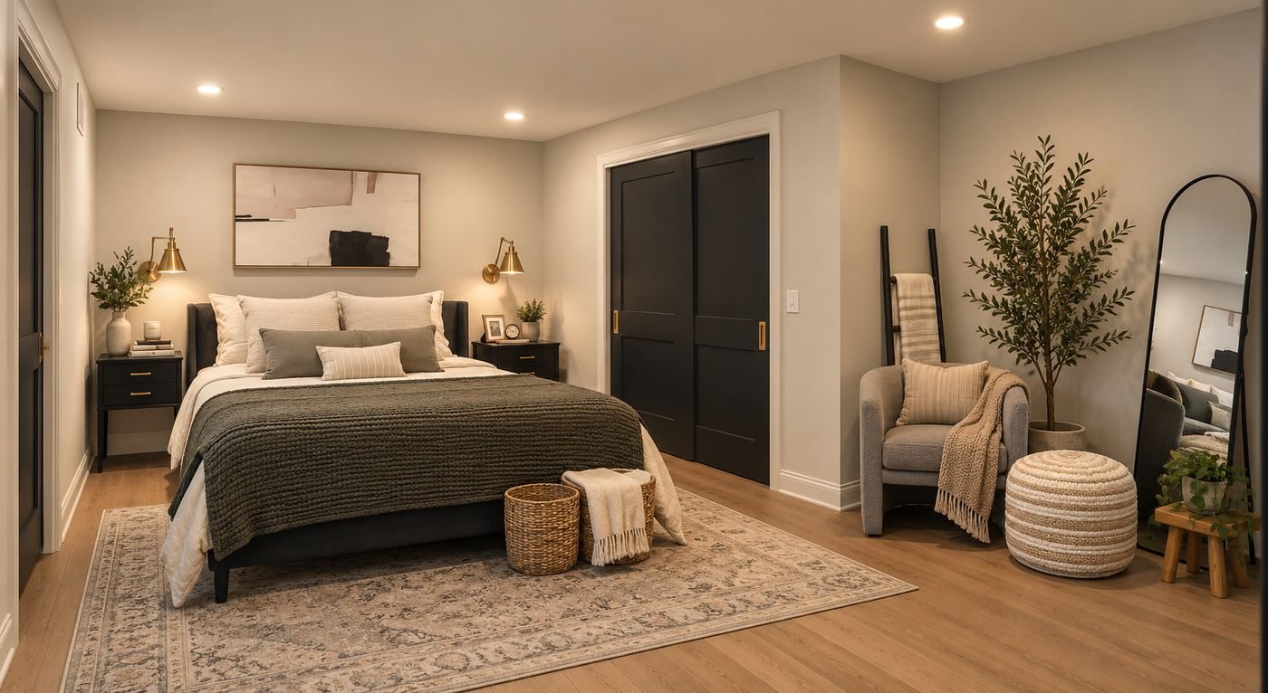 Basement bedroom