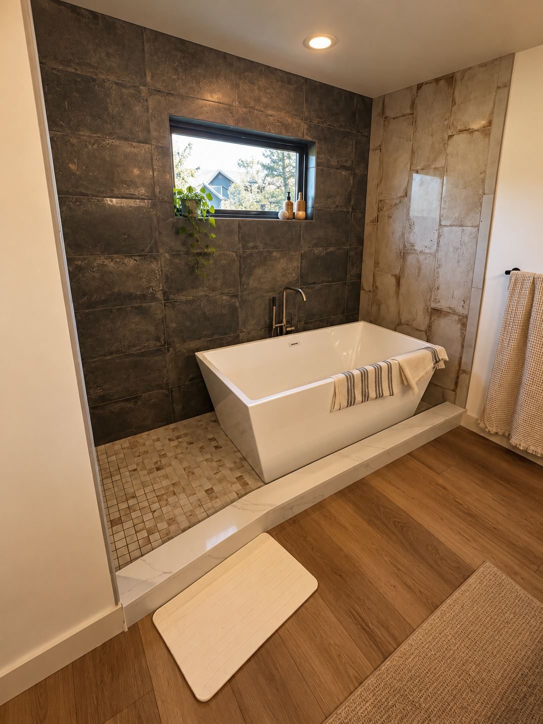 Primary bathroom freestanding tub